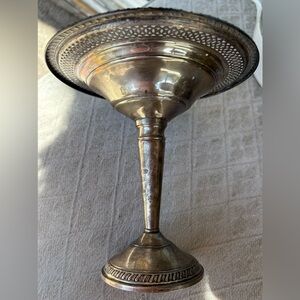Vintage Crown 60’s Sterling Silver Weighted Pedestal Bowl GUC